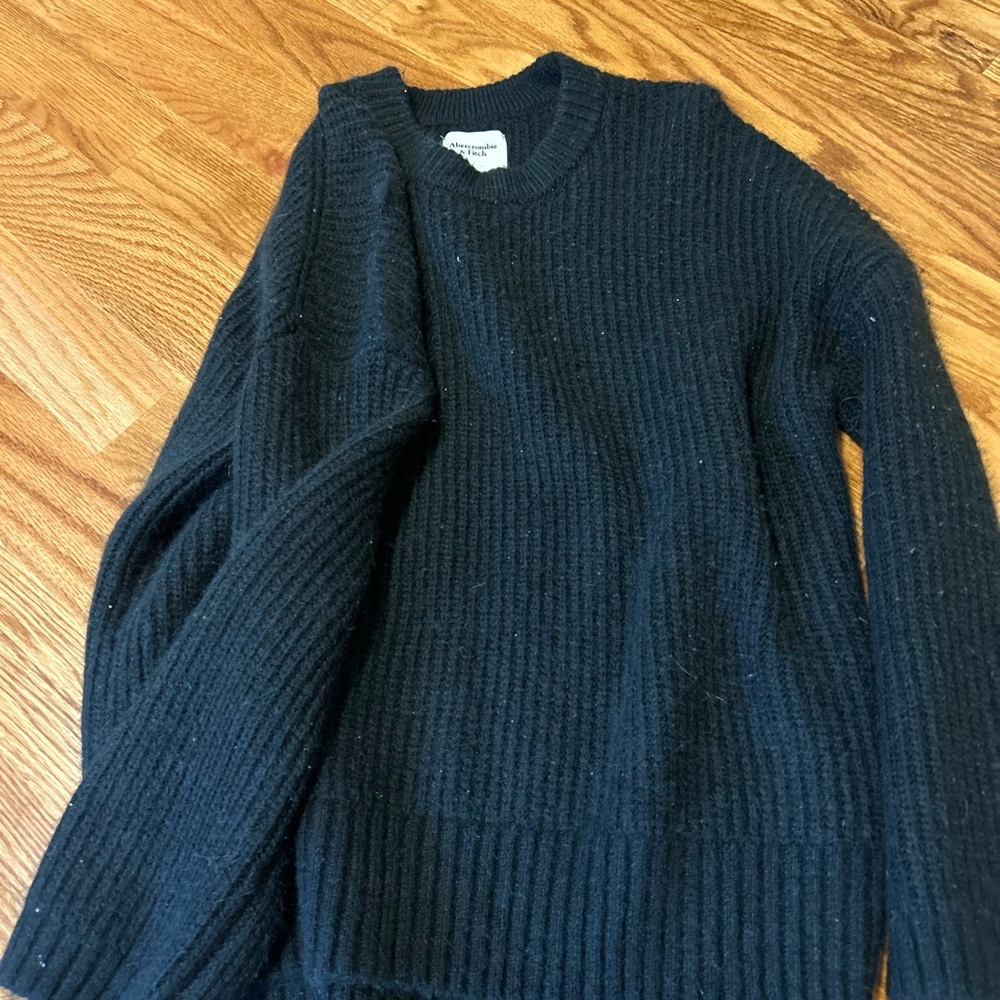Abercrombie & Fitch Black Crew Neck Sweater